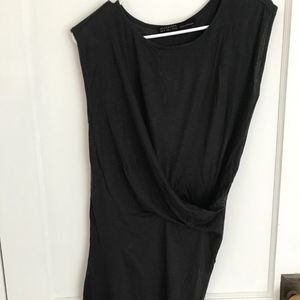 AllSaints dark grey draped dress